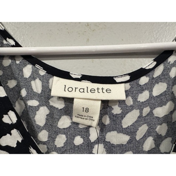 Loralette Unwind Tiers Skipper Spot Navy Dress 18 NEW - Picture 3 of 7